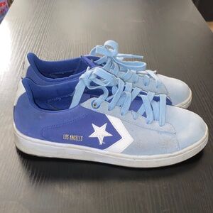 Converse Light Blue and Royal Blue Low-Top Sneakers